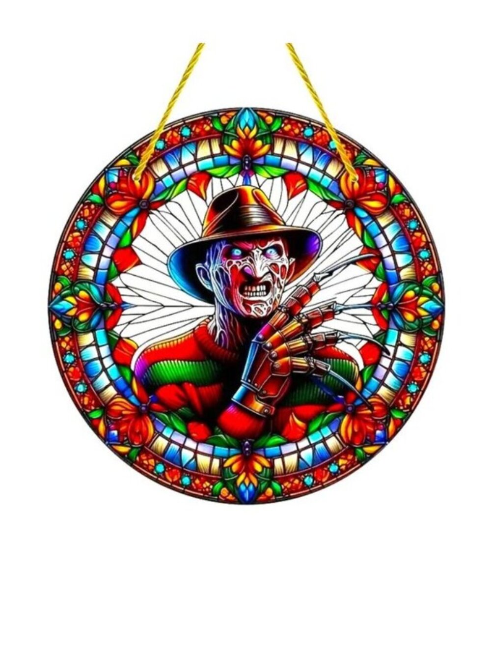 Suncatcher Freddy Krueger Nightmare on Elm Street Bloody Scary Horror Movie Evil